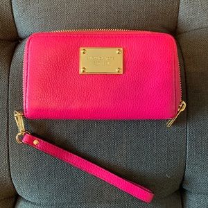 Michael Kors pink wristlet wallet